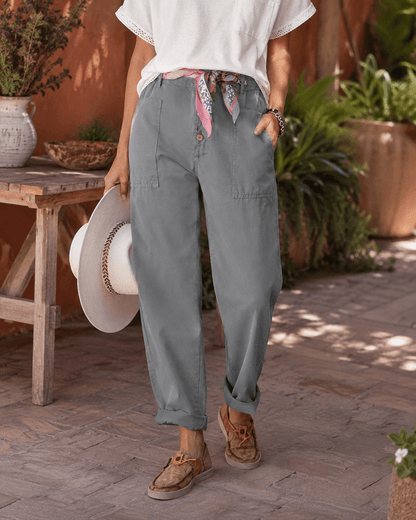 Women’s High Waist Tapered Casual Trousers