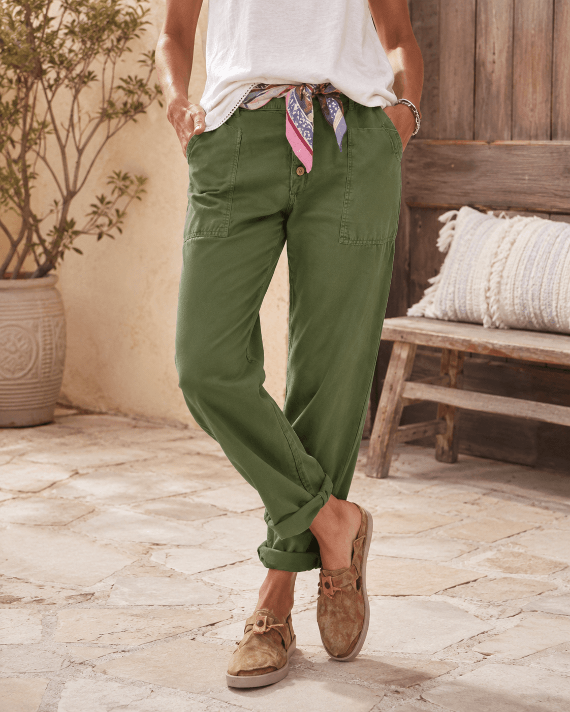 Women’s High Waist Tapered Casual Trousers