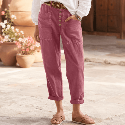Women’s High Waist Tapered Casual Trousers