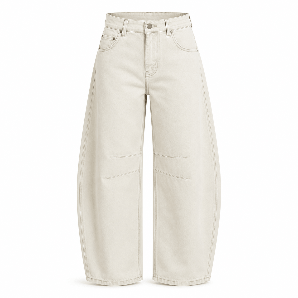 Women’s High Waist Barrel Leg Jeans Relaxed Fit Denim