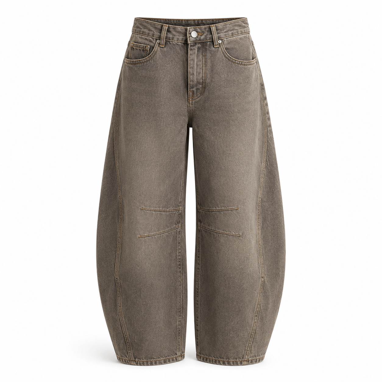 Women’s High Waist Barrel Leg Jeans Relaxed Fit Denim