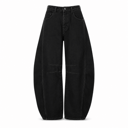 Women’s High Waist Barrel Leg Jeans Relaxed Fit Denim