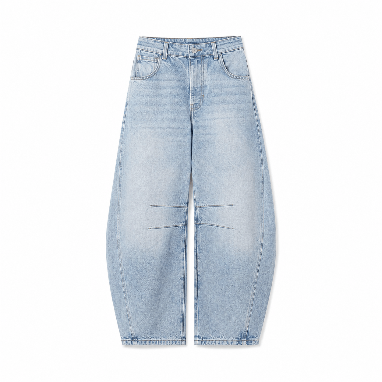 Women’s High Waist Barrel Leg Jeans Relaxed Fit Denim
