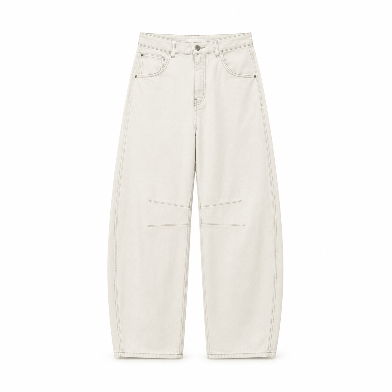 Women’s High Waist Barrel Leg Jeans Relaxed Fit Denim