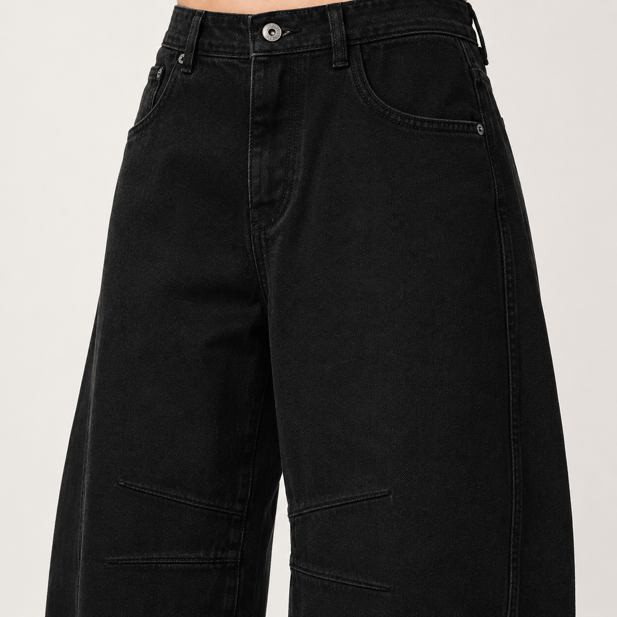 Women’s High Waist Barrel Leg Jeans Relaxed Fit Denim