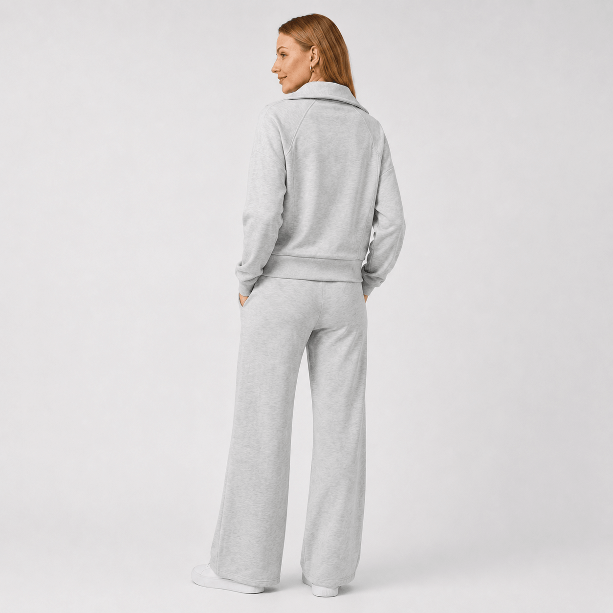 Women’s Half Zip Wide Leg Lounge Set
