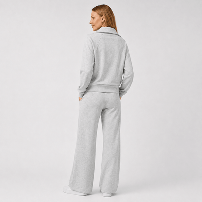 Women’s Half Zip Wide Leg Lounge Set