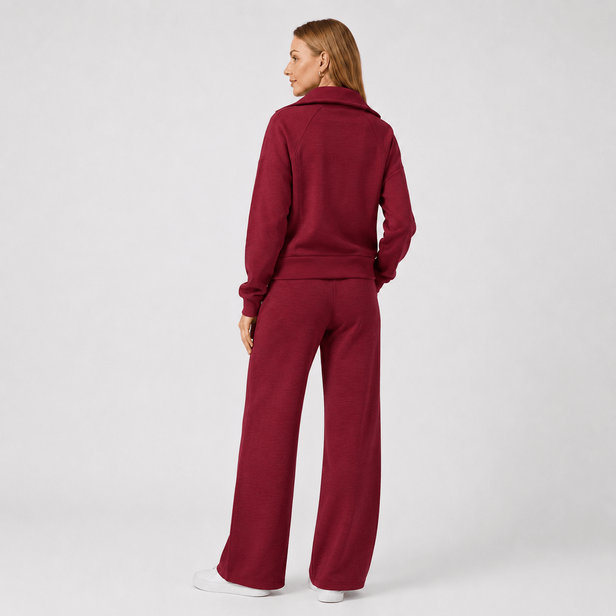 Women’s Half Zip Wide Leg Lounge Set