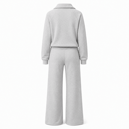 Women’s Half Zip Wide Leg Lounge Set