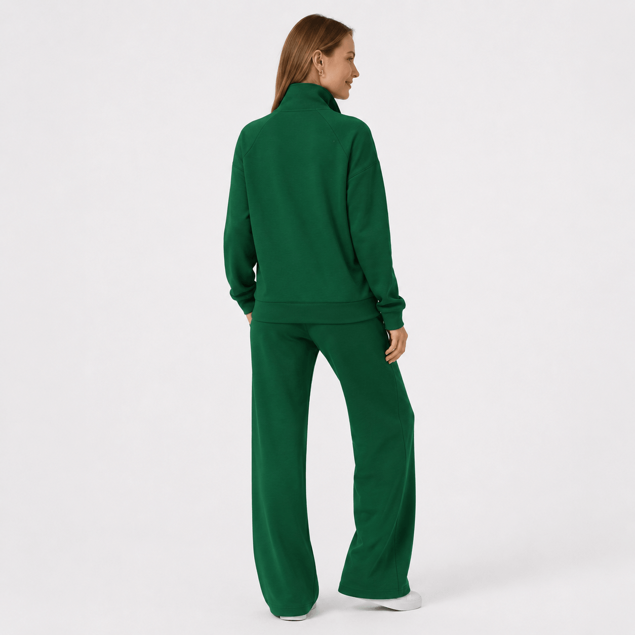 Women’s Half Zip Wide Leg Lounge Set