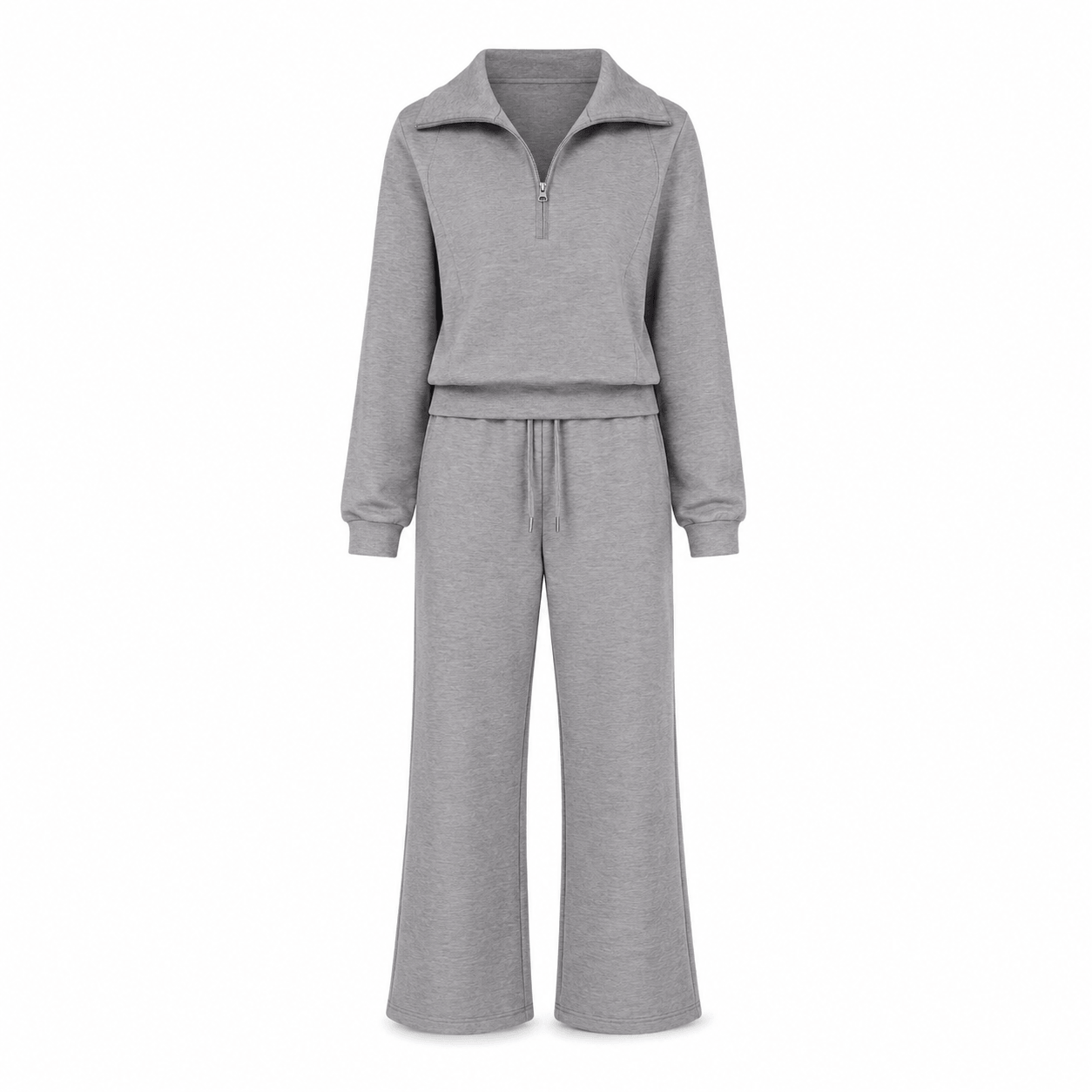 Women’s Half Zip Wide Leg Lounge Set