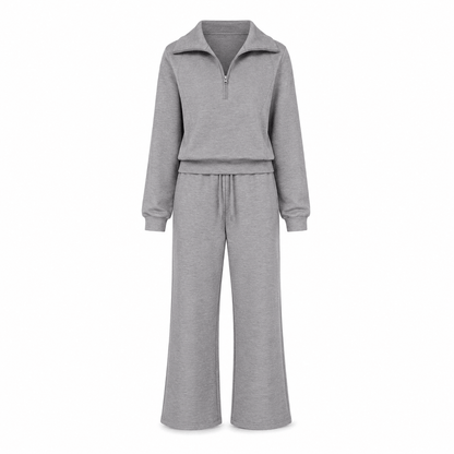 Women’s Half Zip Wide Leg Lounge Set