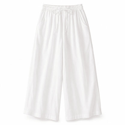 Women’s Relaxed Elastic Waist Wide Leg Trousers