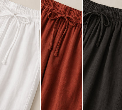 Women’s Relaxed Elastic Waist Wide Leg Trousers