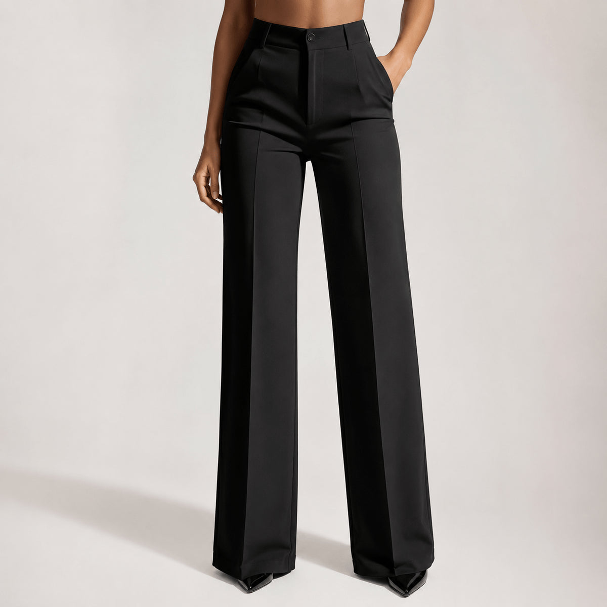 Women’s High Waist Tailored Wide Leg Trousers