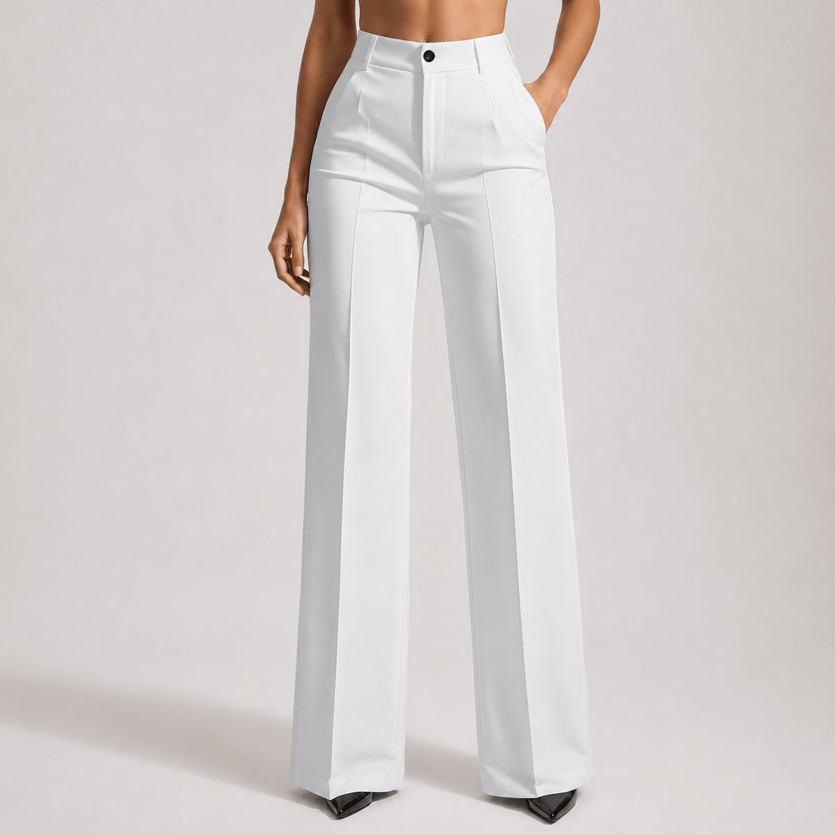 Women’s High Waist Tailored Wide Leg Trousers