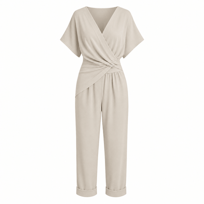 Women’s Wrap Front Top & Cropped Trousers Co-Ord Set