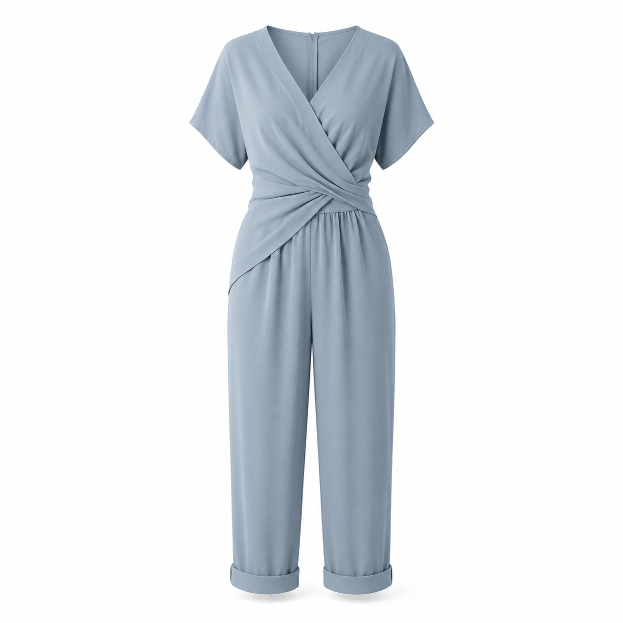 Women’s Wrap Front Top & Cropped Trousers Co-Ord Set