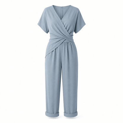 Women’s Wrap Front Top & Cropped Trousers Co-Ord Set