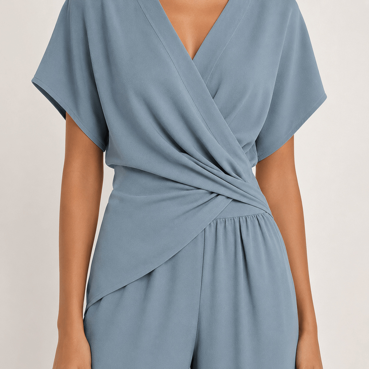 Women’s Wrap Front Top & Cropped Trousers Co-Ord Set