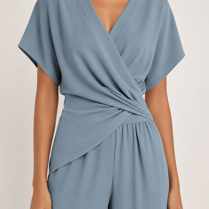 Women’s Wrap Front Top & Cropped Trousers Co-Ord Set