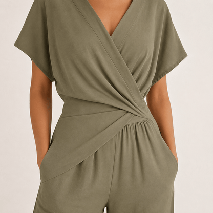 Women’s Wrap Front Top & Cropped Trousers Co-Ord Set