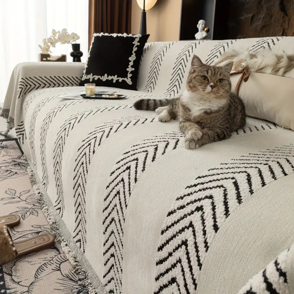 BowLift | Chevron Echo Line Sofa Cover