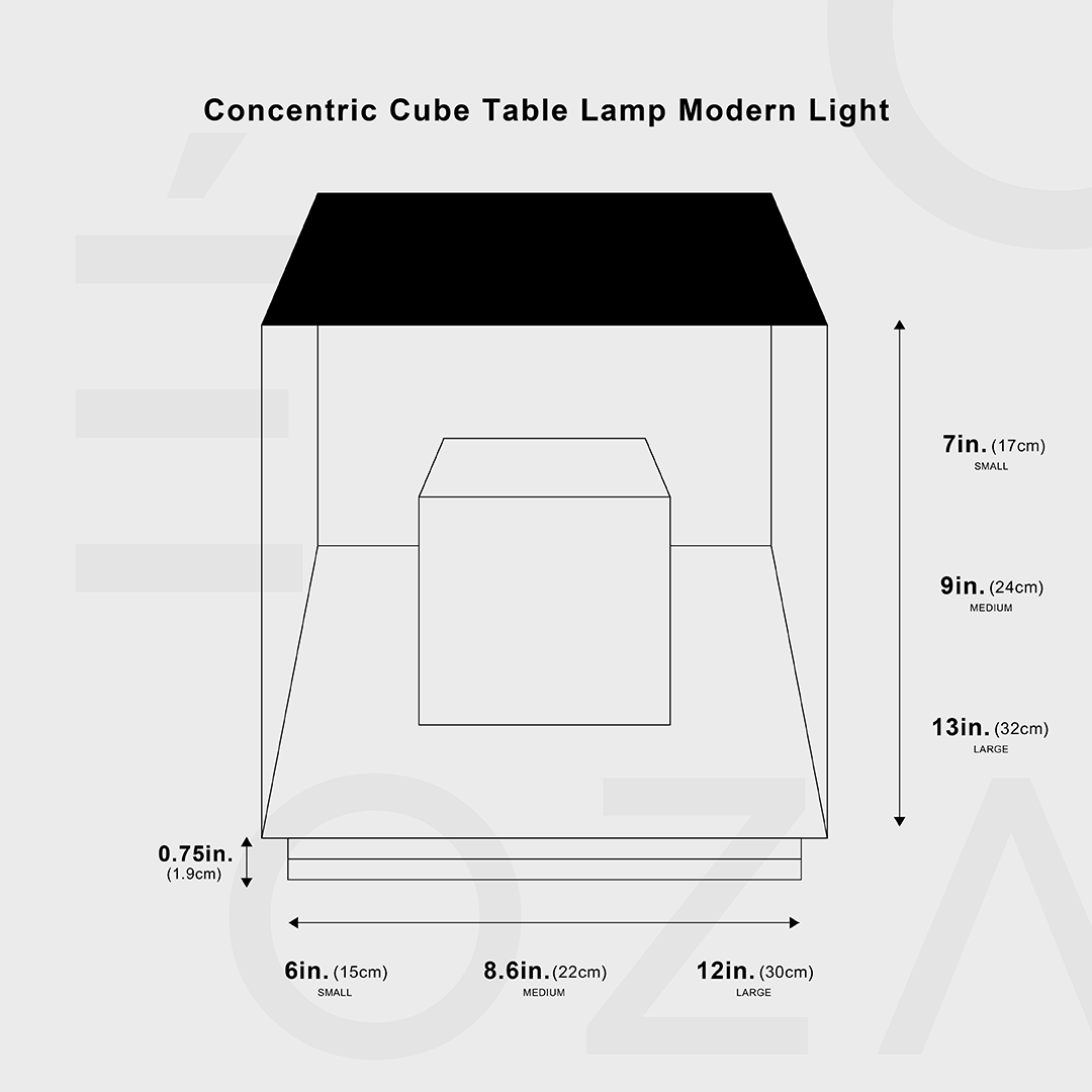 BowLift Concentric Cube Table Lamp — Modern, Sculptural Lighting for Any Space