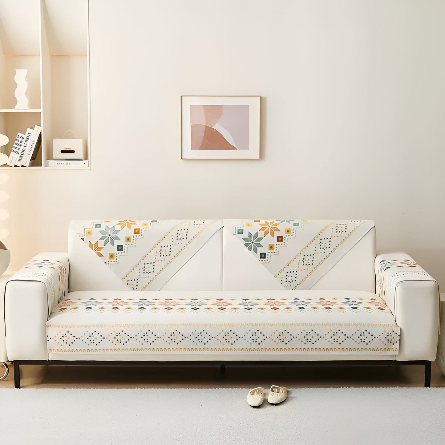 Boho Style Sofa Cover – Elastic & UsaBowlifte Year-Round | Protects and Gives a New Look | Bowlift
