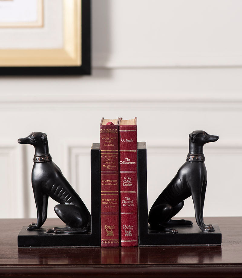 LZINA™ | Guard Dog Bookend Set - Black