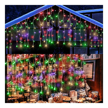BowLift | Twinkling Icicle String LED Lights | Warm White & Cool White, Extendable for Indoor & Outdoor Holiday Decor