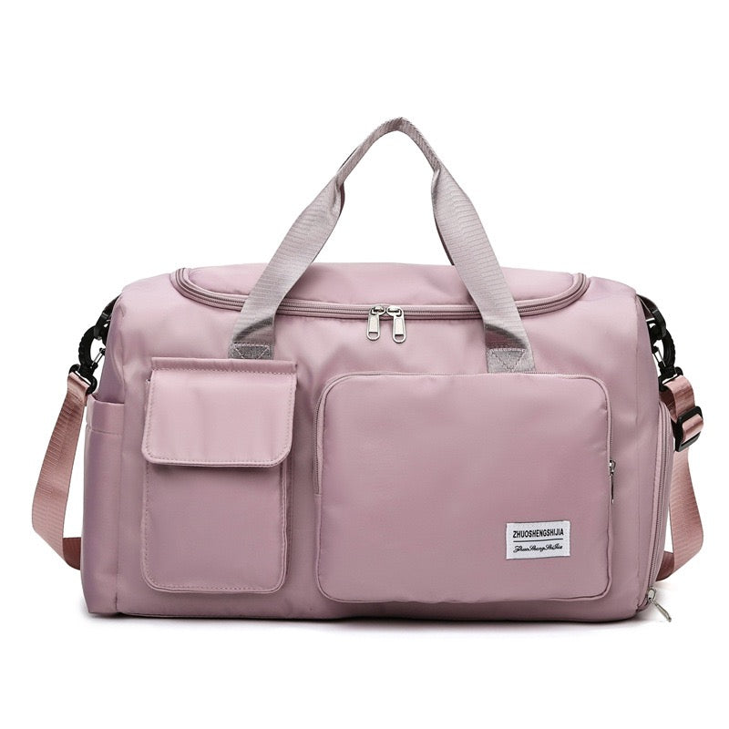 LZINA™ | Multi-Pocket Travel Bag, Sports and Gym Duffle with Separate Shoe Compartment