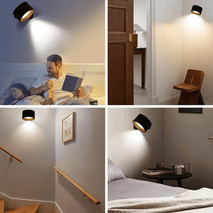 BowLift Wall Lamp - Rechargeable Wireless, 360° Rotating Light