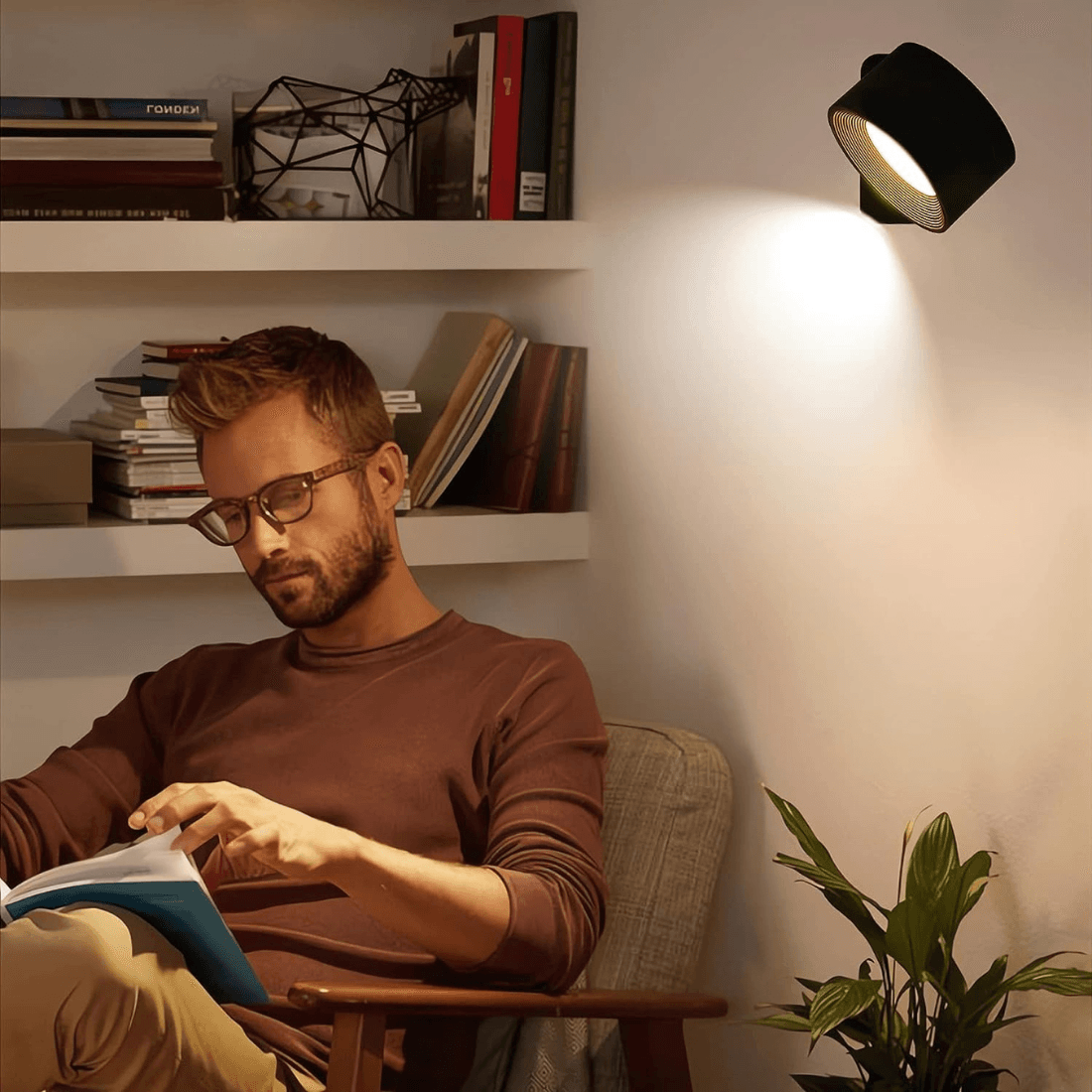 BowLift 360° Wireless Rechargeable Wall Light — Flexible, All-Angle LED Illumination