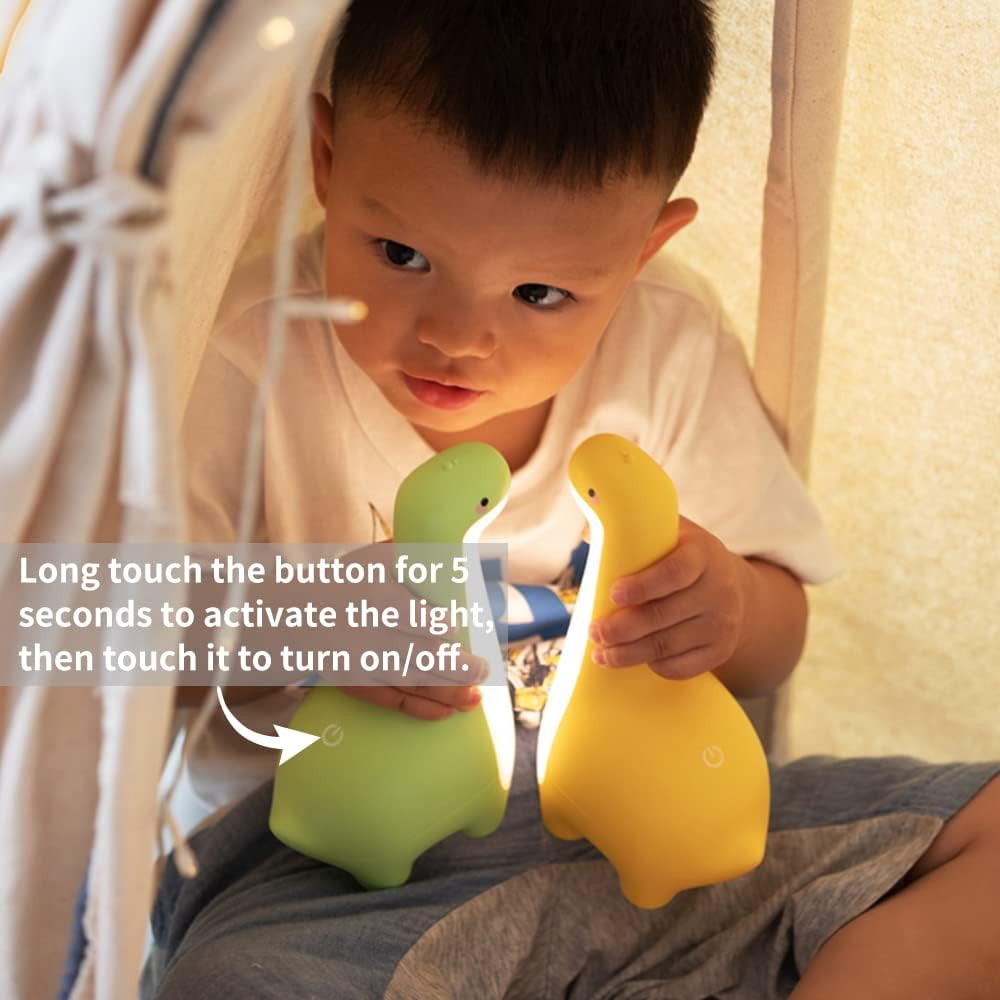 LZINA™ | DinoSnug – Soft Glow Dinosaur Night Light for Kids