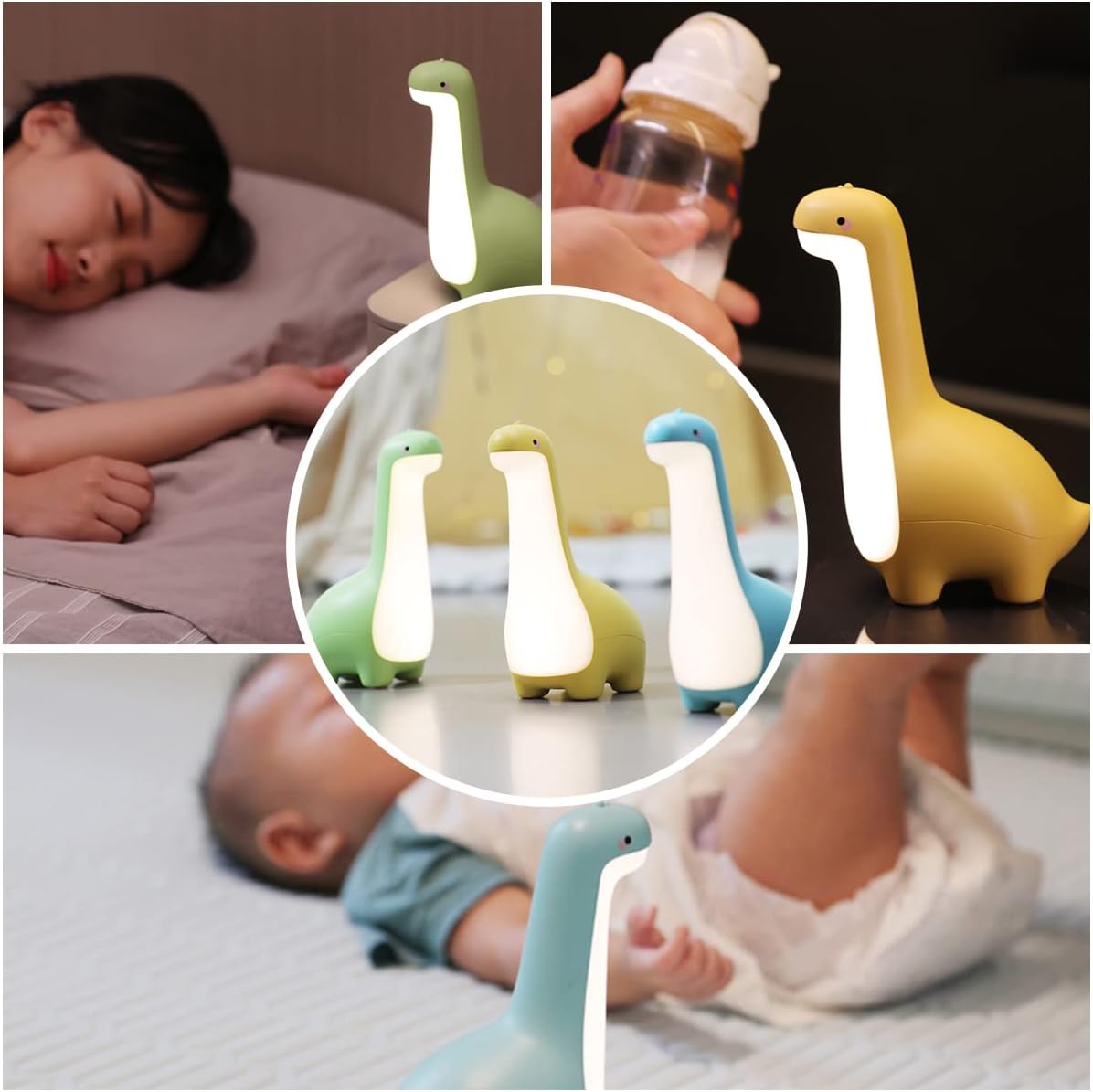 LZINA™ | DinoSnug – Soft Glow Dinosaur Night Light for Kids
