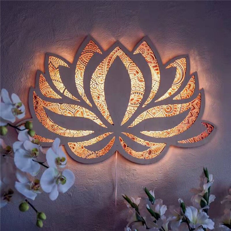 BowLift Spiritual Lotus Wall Lamp - Serenity in Light