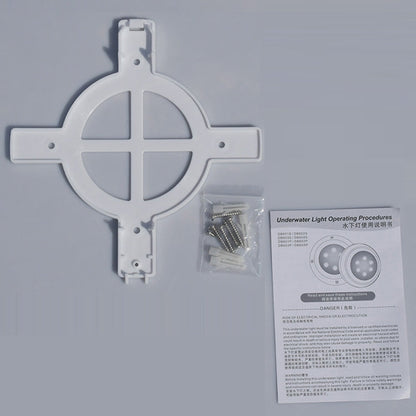 BowLift 18x3W ABS Plastic Pool Wall Light — Underwater LED Lamp, White Finish