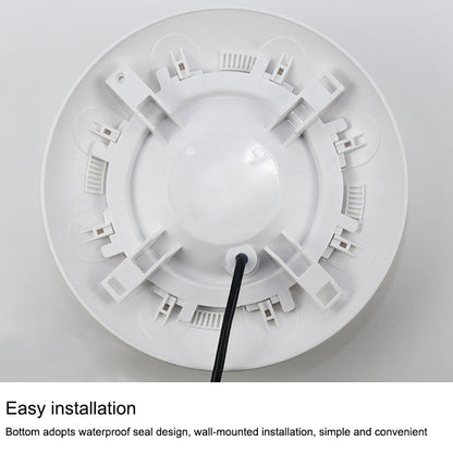 BowLift 18x3W ABS Plastic Pool Wall Light — Underwater LED Lamp, White Finish