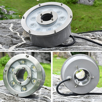 BowLift 6W Color-Changing Ring LED Underwater Fountain Light with Aluminum Alloy Housing – Landscape Pond Lighting