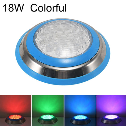 BowLift 18W LED Stainless Steel Wall-Mounted Pool Light — Underwater Colorful Lighting for Pools and Landscape