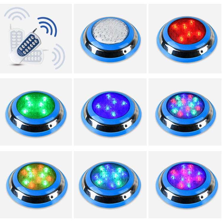 LZINA™ | 15W LED Stainless Steel Wall Mounted Pool Lighting Landscape Underwater Light (Colored Light + Remote Control)