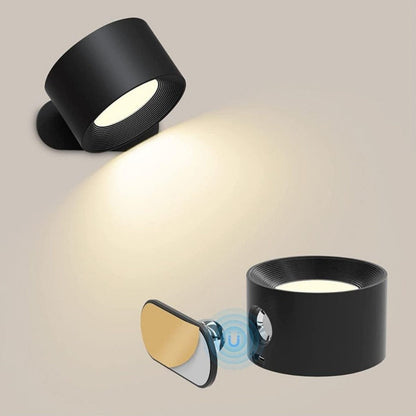 BowLift Spotlight Wireless Wall Lamp – 360° Rotation, Dimmable, Rechargeable Cordless Wall Light