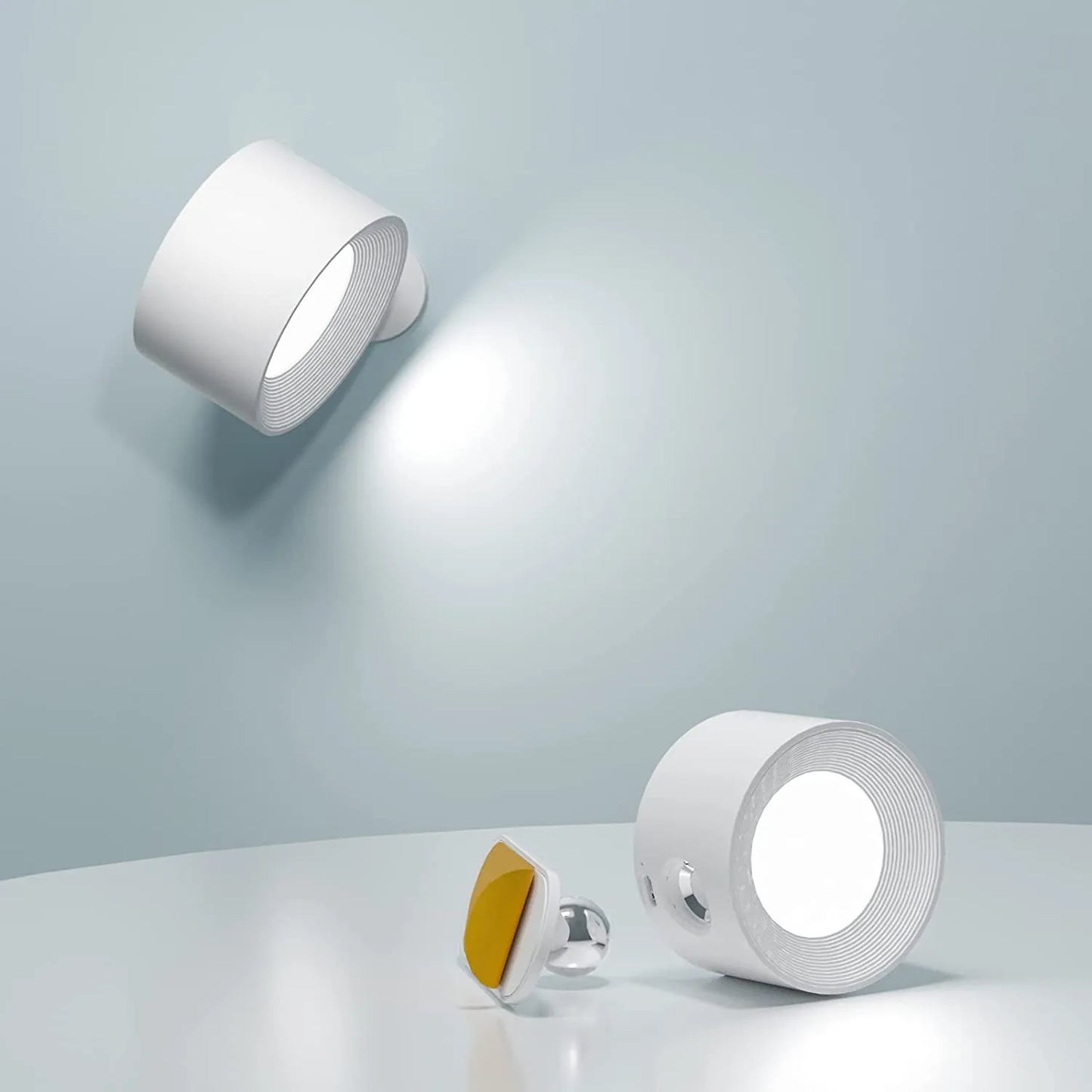 BowLift Spotlight Wireless Wall Lamp – 360° Rotation, Dimmable, Rechargeable Cordless Wall Light