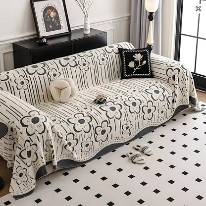 BowLift | Embroidered Flower Soft Sofa Cover
