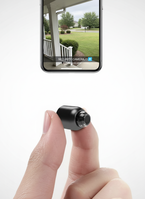 BowLift | 2-Pack Mini WiFi Security Camera | 1080P HD, 140° Wide-Angle, Night Vision, Motion Detection (32GB SD Included)