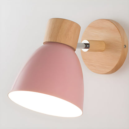 BowLift Nordic Wood Wall Lamp with Switch – Perfect Lighting for the Bedroom