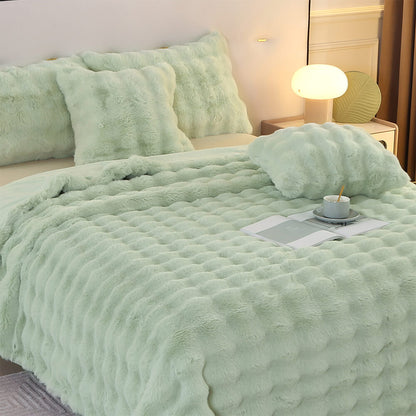 BowLift | Premium Bubble Double Layer Thick Faux Rabbit Fur Blanket