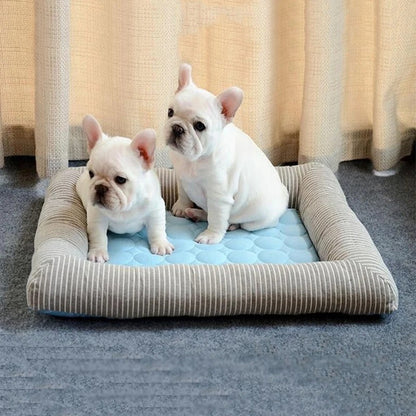 FurChill Frenchie Breathable Dog Bed – Cooling Mat with Non-Slip Base for Hot Days | Bowlift
