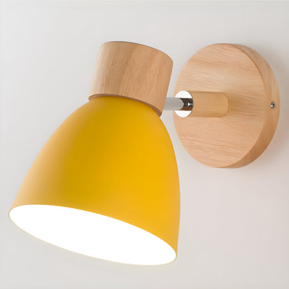 BowLift Nordic Wood Wall Lamp with Switch – Perfect Lighting for the Bedroom